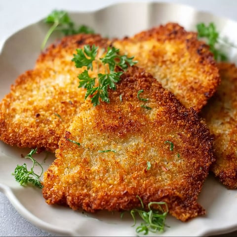A plate of air fryer pork chops.