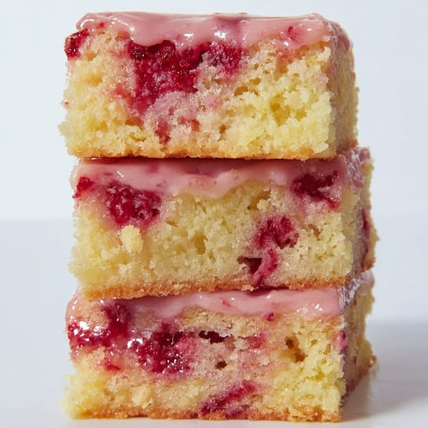 Three layers of Raspberry Lemonade Bars.