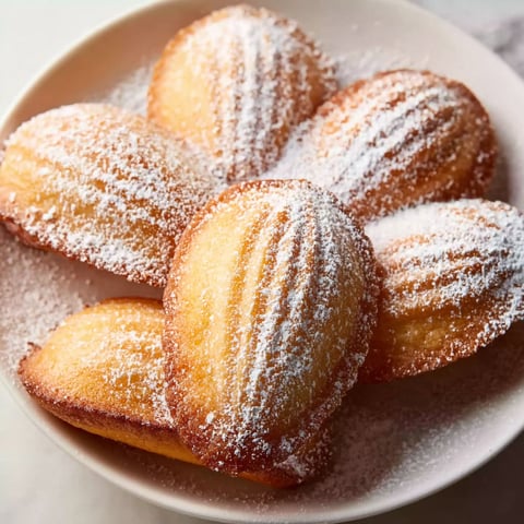 A plate of vanilla madeleines.