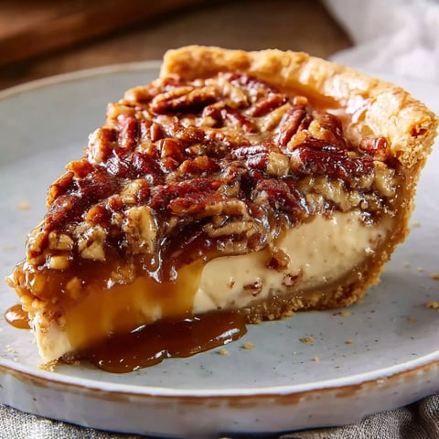 A slice of pecan pie on a plate.